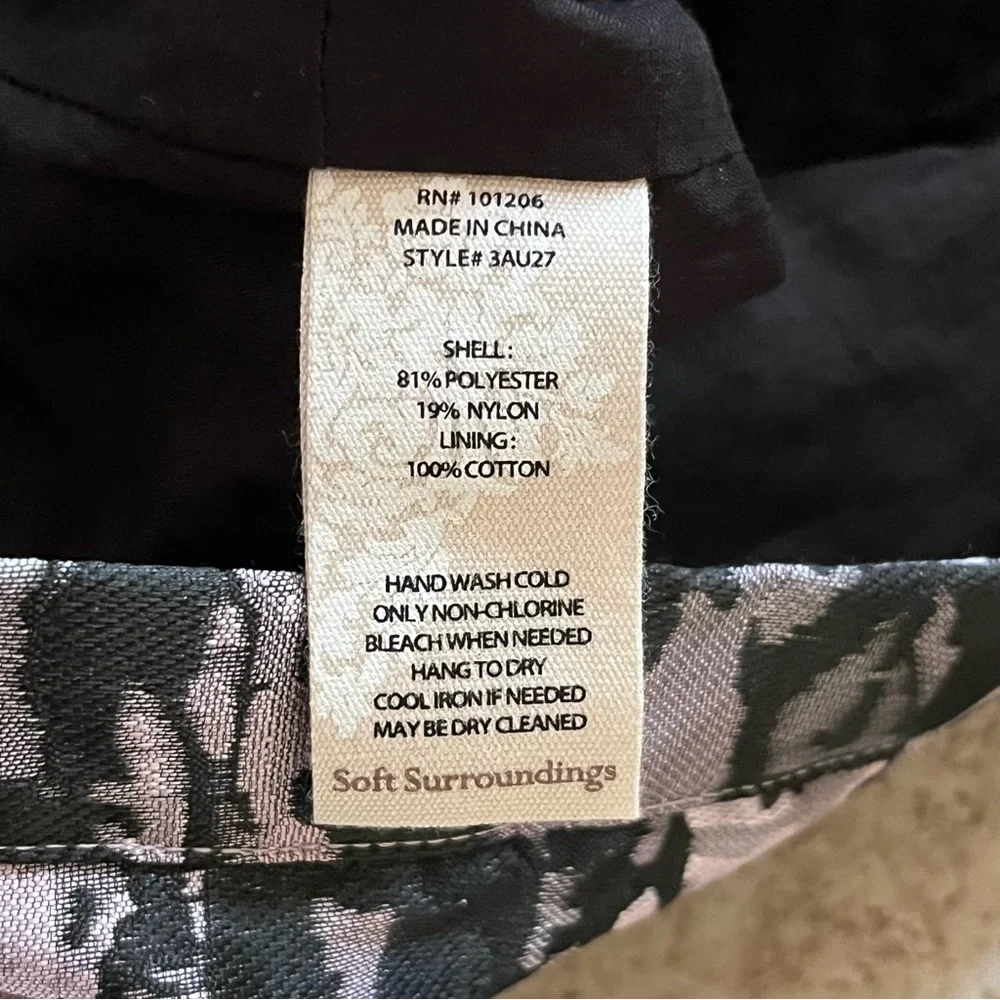 Soft Surroundings Maxi Skirt Petite Medium Floral Jacquard Dark Fairy Whimsigoth